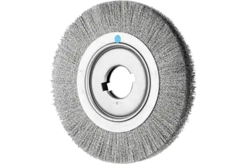 wheel brush wide crimped RBU dia. 250x30xvariable hole stainless steel wire dia. 0.30 bench grinder 1