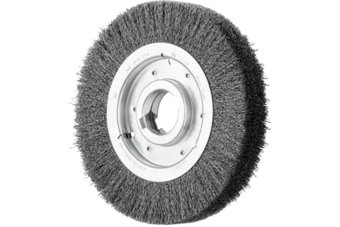 wheel brush wide crimped RBU dia. 250x48xvariable hole steel wire dia. 0.30 bench grinder 1