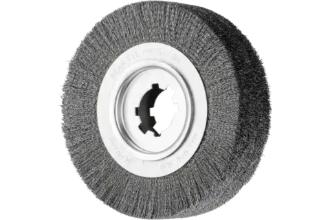 Spazzola a disco con filo ritorto RBU Ø 250x60x50,8 mm foro filo d’acciaio Ø 0,20 mm per macchina stazionaria 1