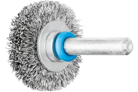 Wheel brush crimped RBU dia. 30x9 mm shank dia. 6 mm stainless steel wire dia. 0.20 1