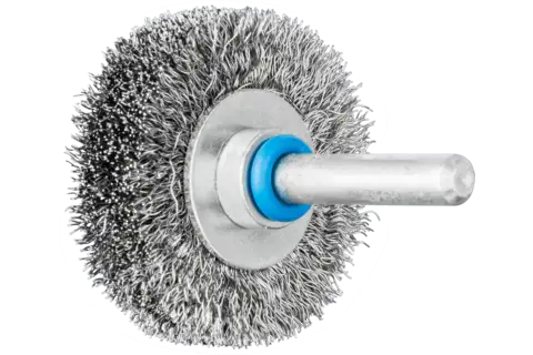 Wheel brush crimped RBU dia. 40x9 mm shank dia. 6 mm stainless steel wire dia. 0.20 1