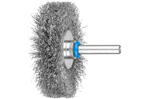 Wheel brush crimped RBU dia. 60x10 mm shank dia. 6 mm stainless steel wire dia. 0.20 1