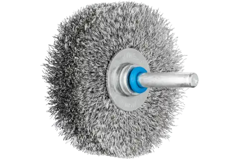 Wheel brush crimped RBU dia. 60x15 mm shank dia. 6 mm stainless steel wire dia. 0.20 1