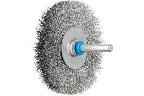 Wheel brush crimped RBU dia. 70x10 mm shank dia. 6 mm stainless steel wire dia. 0.20 1