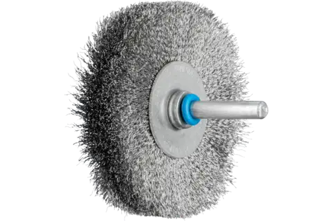 Wheel brush crimped RBU dia. 70x15 mm shank dia. 6 mm stainless steel wire dia. 0.15 1