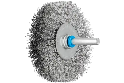 Wheel brush crimped RBU dia. 70x15 mm shank dia. 6 mm stainless steel wire dia. 0.30 1