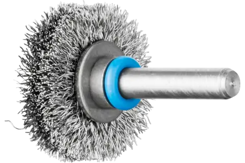 Brosse plate non torsadée RBUIT Ø 30x6 mm, tige Ø 6 mm, fil d'acier inoxydable Ø 0,20 1