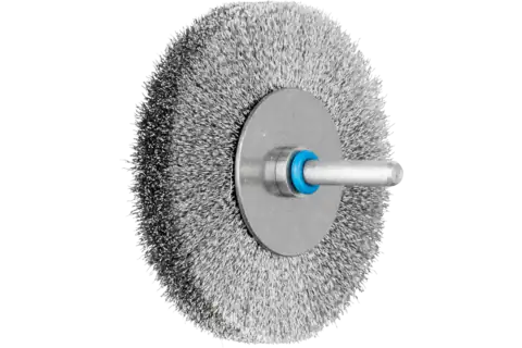 INOX-TOTAL wheel brush crimped RBUIT dia. 80x15 mm shank dia. 6 mm stainless steel wire dia. 0.15 1