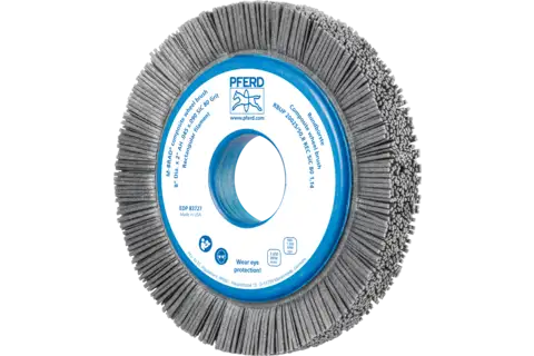 COMPOSITE wheel brush RBUP dia. 200x25x50.8 mm hole SiC filament dia. 1.14 mm grit 80 stationary 1