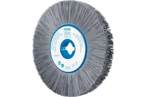 Spazzola a disco COMPOSITE FLEX RBUP Ø 350x25x50,8 mm foro filamento SiC Ø 0,90 mm granulo 180 macchina stazionaria 1