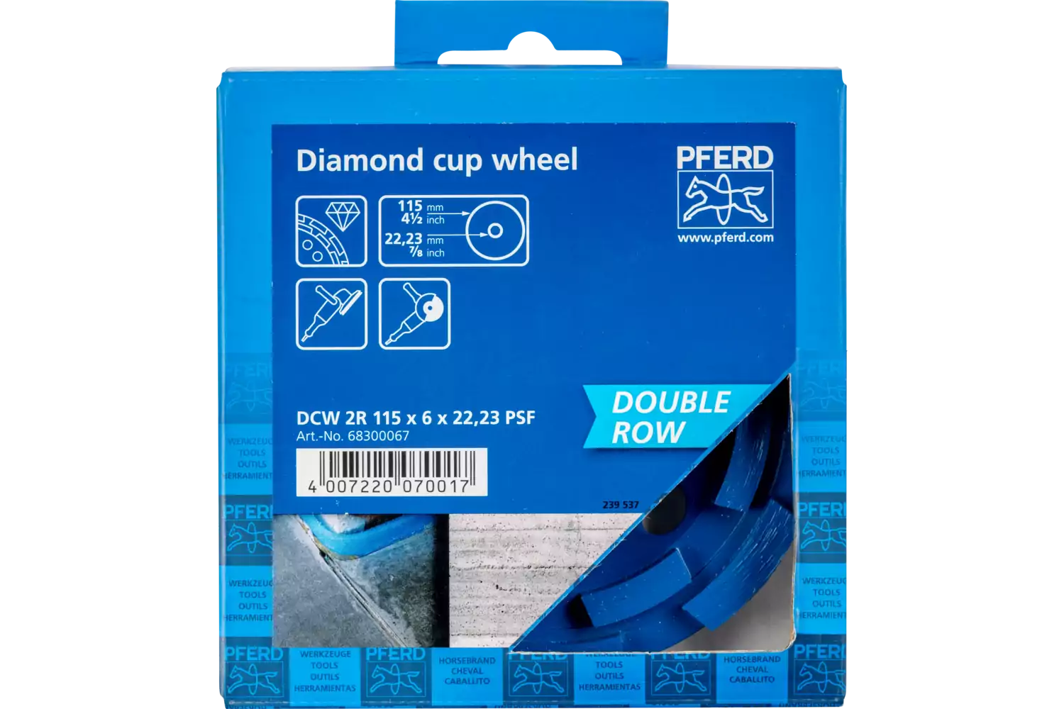 Diamond dished grinding wheel DCW 2R PSF 115x6x22.23 mm for levelling concrete and screed 2