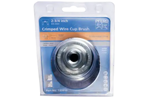 POS cup brush crimped TBU dia. 65 mm M14/M10 steel wire dia. 0.30 mm universal angle grinder 2