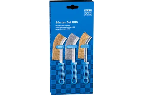 Set di spazzole POS HBG filo d’acciaio inossidabile-acciaio-ottone Ø 0,30 1 rango 1