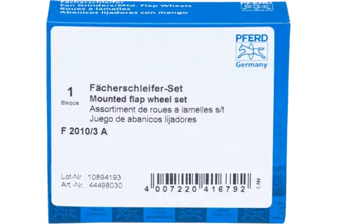 Fächerschleifer-Set Korund Ø20x10mm Schaft-Ø3mm A 80,120 und 180 für Feinschliff & Finish 2