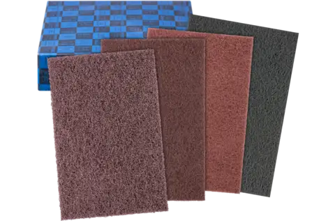 POLINOX non-woven hand pad set PVSK 4-piece 154x224 mm A100,A 180,A 280,SIC 400 for finishing 1