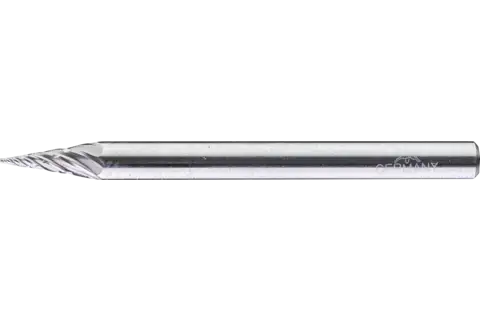 Tungsten carbide high-performance burr ALLROUND conical pointed SKM dia. 03x07mm shank dia. 3mm universal coarse 1