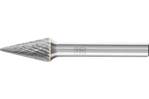 Tungsten carbide burs for versatile use, Double cut, Cone bur with pointed end – Shape M 1