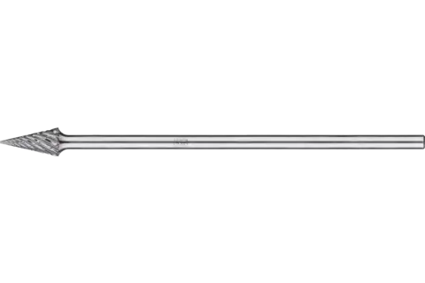 Wysokowydajny trzpień frezarski ze stopów twardych STEEL kształt ostrostożkowy SKM Ø 12 × 25 mm trzpień Ø 6 × 150 mm do stali 1