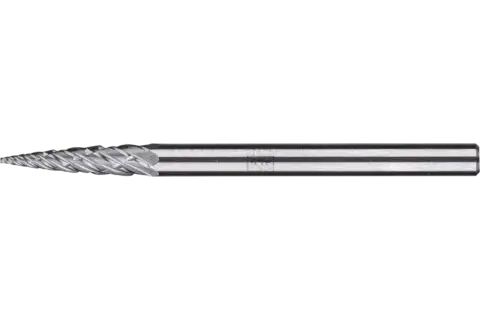 Tungsten carbide high-performance burr ALLROUND pointed tree SPG dia. 03x13mm shank dia. 3mm universal coarse 1