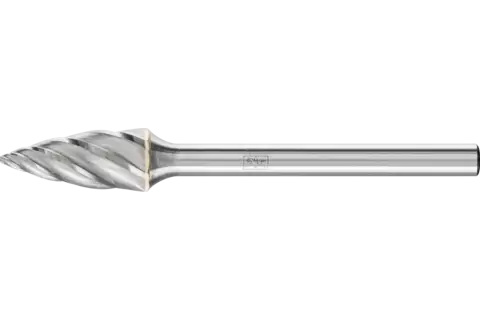 Hartmetall Hochleistungsfrässtift ALU Spitzbogen SPG Ø 06x13mm Schaft-Ø 3mm für Alu/NE Metalle
