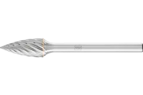 Wysokowydajny trzpień frezarski ze stopów twardych INOX kształt pocisku SPG Ø 06 × 13 mm trzpień Ø 3 mm do stali nierdzewnej 1
