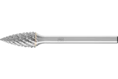 Hardmetalen hoogrendementsstiftfrees spitse boogvorm SPG Ø 06x13 mm stift-Ø 3 mm TITANIUM voor titaan 1