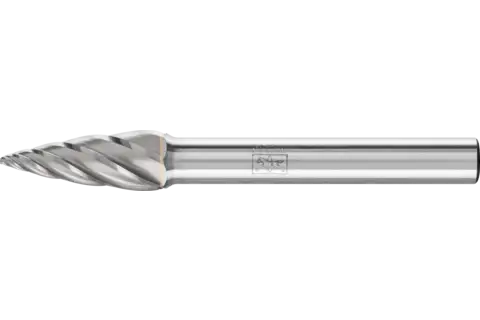 Hardmetalen hoogrendementsstiftfrees ALU spitse boogvorm SPG Ø 08x20 mm stift-Ø 6 mm voor aluminium/non-ferrometalen 1