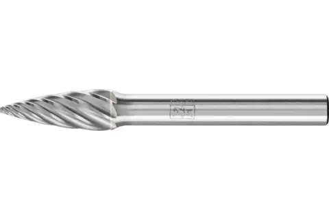 Hardmetalen hoogrendementsstiftfrees INOX spitse boogvorm SPG Ø 08x20 mm stift-Ø 6 mm voor edelstaal 1