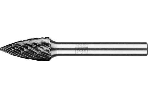 Fresa de metal duro de alto rendimiento ALLROUND ojival SPG Ø 10x20 mm, mango Ø 6 mm, HICOAT universal 1