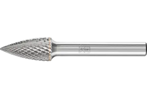 Hardmetalen hoogrendementsstiftfrees TOUGH-S spitse boogvorm SPG Ø 10x20 mm stift-Ø 6 mm slagvast 1