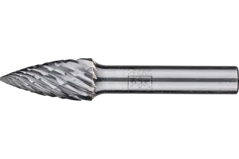 Hartmetall Hochleistungsfrässtift CAST Spitzbogen SPG Ø 12x25 mm Schaft-Ø 8 mm für Gußeisen 1