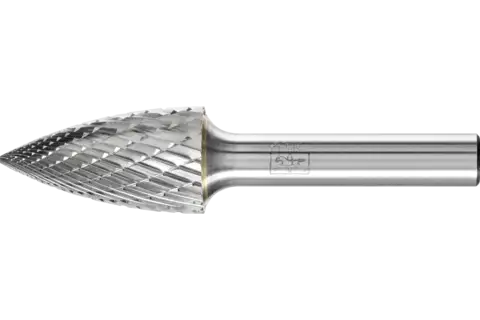 Fresa de metal duro ojival SPG Ø 16x30 mm, mango Ø 8 mm, Z3P medio universal, dentado cruzado 1