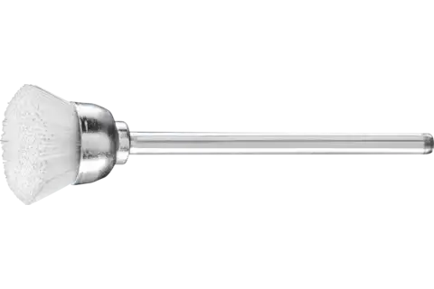 Microspazzola a tazza TBU Ø 15 mm, gambo Ø 2,34 mm, fili in materiale sintetico Ø 0,15 1