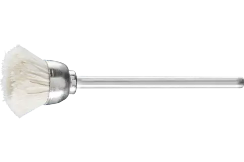 Microspazzola a tazza TBU Ø 15 mm, gambo Ø 2,34 mm, setola di capra bianca 1