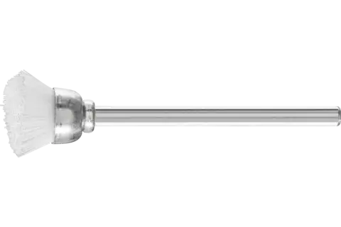 Microspazzola a tazza TBU Ø 15 mm, gambo Ø 3 mm, fili in materiale sintetico Ø 0,15 1