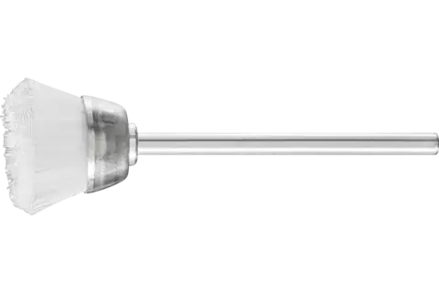 Miniaturowa szczotka garnkowa TBU Ø18 mm trzpień Ø2,34 mm włosie z tworzywa sztucznego Ø0,15 1