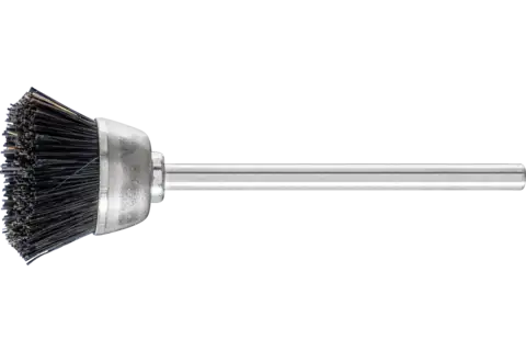 Miniaturowa szczotka garnkowa TBU Ø18 mm trzpień Ø2,34 mm czarna szczecina 1