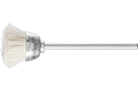 Microspazzola a tazza TBU Ø 18 mm, gambo Ø 2,34 mm, setola di capra bianca 1