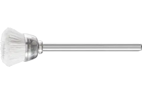 Microspazzola a tazza TBU Ø 18 mm, gambo Ø 3 mm, setola di capra bianca 1