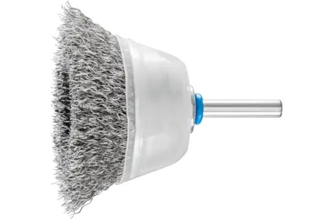 Cup brush crimped TBU dia. 60 mm shank dia. 6 mm stainless steel wire dia. 0.30 1