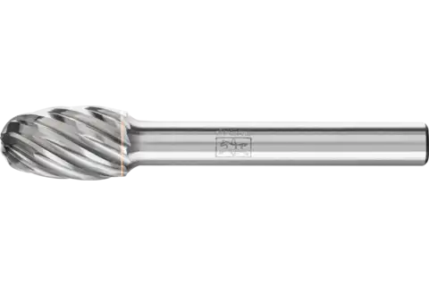 Fresa de metal duro de alto rendimiento INOX forma de gota TRE Ø 10x16 mm, mango Ø 6 mm, para acero inoxidable 1