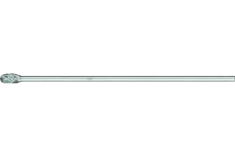 Wysokowydajny trzpień frezarski ze stopów twardych STEEL kształt kropli TRE Ø 12 × 20 mm trzpień Ø 6 × 150 mm do stali 1