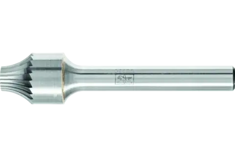 Hartmetall Verrundungsfrässtift V Ø 12x15 mm Schaft-Ø 6 mm Z3 universal mittel 1