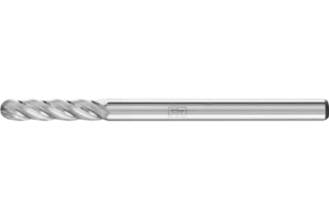 Tungsten carbide high-performance burr ALU cylindrical with radius end WRC dia. 03x13mm shank dia. 3mm for aluminium/non-ferrous metals