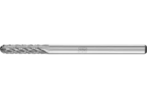 Tungsten carbide burr cylindrical with radius end WRC dia. 03x13 mm shank dia. 3 mm Z3P universal medium cross cut