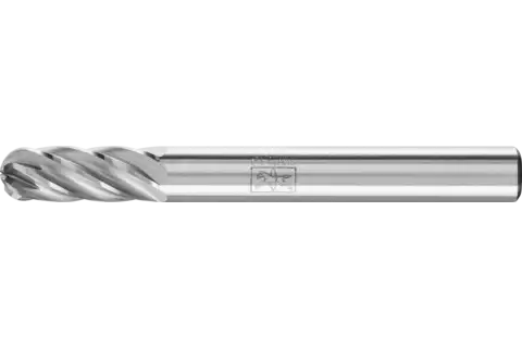 Fresa metallo duro per uso professionale INOX cilindrica con testa a sfera WCR Ø 06x16 mm, gambo Ø 6 mm per acciaio inox 1
