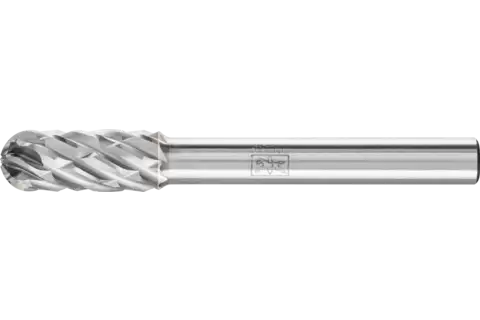 Fresa metallo duro per uso professionale STEEL cilindrica con testa a sfera WCR Ø 08x20 mm, gambo Ø 6 mm per acciaio 1