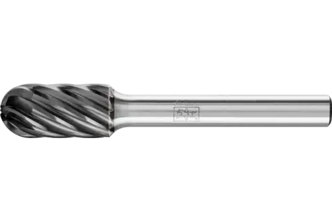 Fresa metallo duro per uso professionale INOX cilindrica con testa a sfera WCR Ø 10x20 mm, gambo Ø 6 mm HICOAT acciaio inox 1