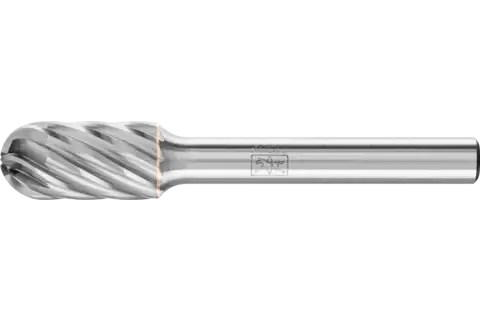 Fresa metallo duro per uso professionale INOX cilindrica con testa a sfera WCR Ø 10x20 mm, gambo Ø 6 mm per acciaio inox 1