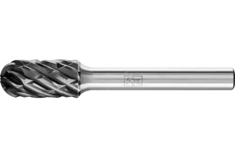 Fresa metallo duro per uso professionale STEEL cilindrica con testa a sfera WCR Ø 10x20 mm, gambo Ø 6 mm HICOAT acciaio 1